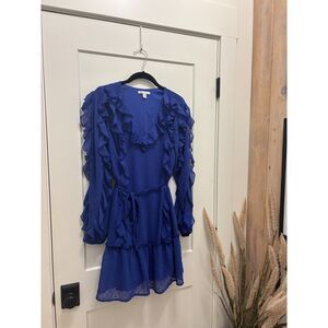 Cabo Ruffle Swiss Dot Mini Dress